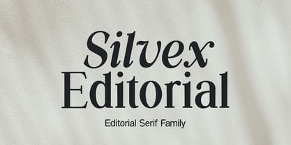 Silvex Editorial Font Poster 1