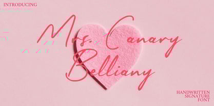 Mrs. Canary Belliany Font Poster 1