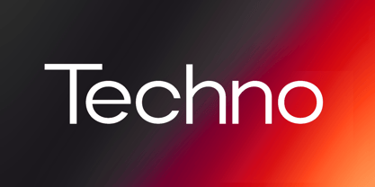 Techno Nue Font Poster 1