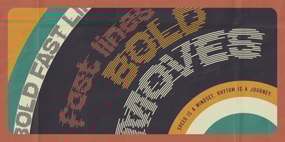 Echo Stripes Font Poster 3