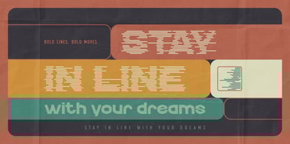 Echo Stripes Font Poster 2