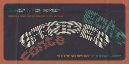 Echo Stripes Font Poster 1