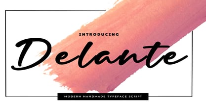 Delante Font Poster 1