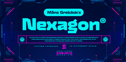 Nexagon Font Poster 1