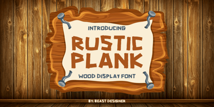 Rustic Plank Font Poster 3