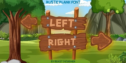 Rustic Plank Font Poster 5