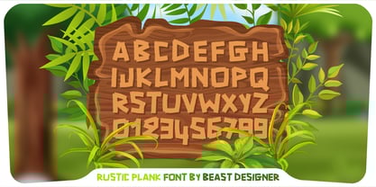 Rustic Plank Font Poster 4