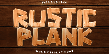 Rustic Plank Font Poster 1