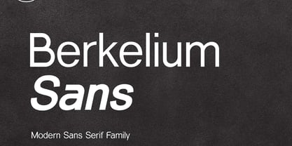 Berkelium Sans Font Poster 1