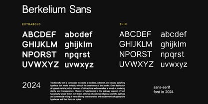 Berkelium Sans Font Poster 6