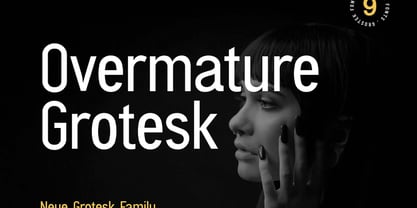 Overmature grotesk Font Poster 1