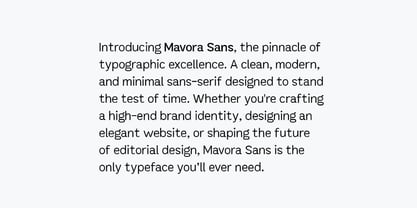 Mavora Sans Font Poster 7