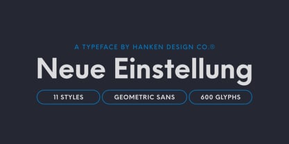 Neue Einstellung Font Poster 1