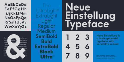 Neue Einstellung Font Poster 2