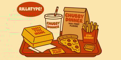 RT Chubby Dinner Font Poster 7