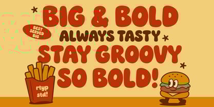 RT Chubby Dinner Font Poster 4