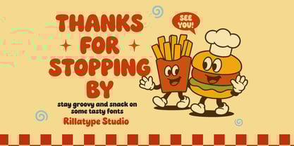 RT Chubby Dinner Font Poster 9