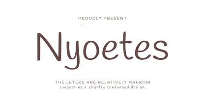 Nyoetes Font Poster 1