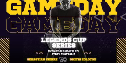 Varsity Vortex Font Poster 7