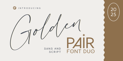 Golden Pair Duo Font Poster 1