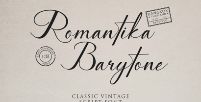 Romantika Barytone Font Poster 1