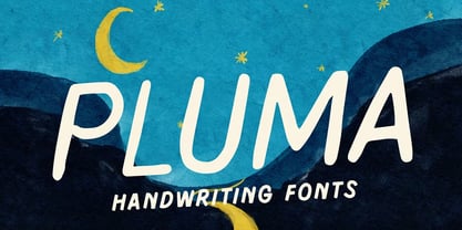 Pluma Font Poster 1