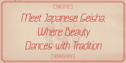 Anzuka Stamp Font Poster 2