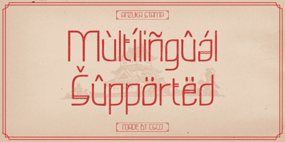 Anzuka Stamp Font Poster 5