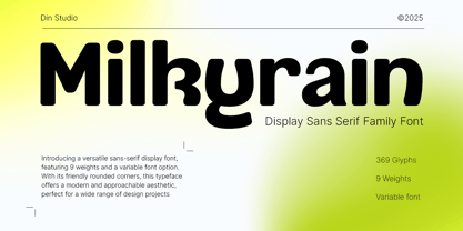 Milkyrain Font Poster 1