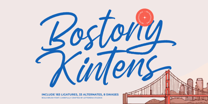 Bostony Kintens Font Poster 1