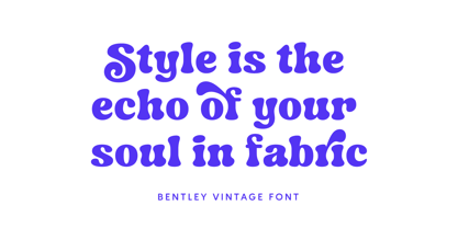 Bentley Vintage Font Poster 6