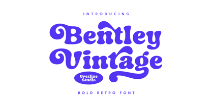 Bentley Vintage Font Poster 1