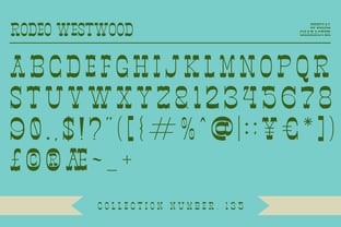 Rodeo Westwood Font Poster 2