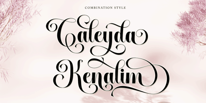 Caleyda Romantic Font Poster 8
