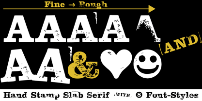 Hand Stamp Slab Serif Rough Font Poster 11