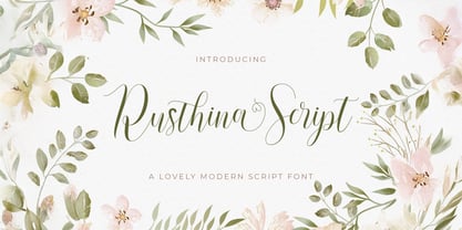 Rusthina Script Font Poster 1