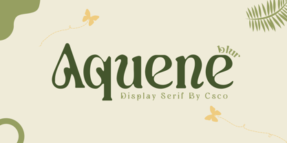 Aquene Blur Font Poster 1