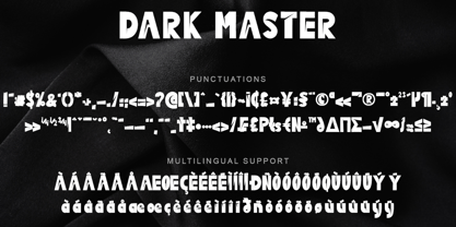 Dark Master Font Poster 7