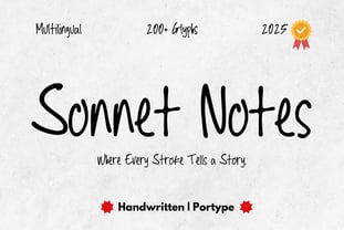 Sonnet Notes Font Poster 1