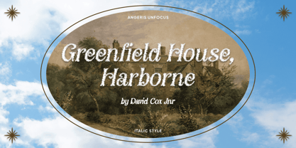 Angeris Unfocus Font Poster 2