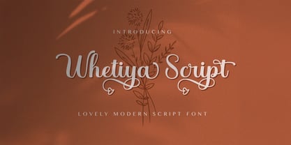 Whetiya Script Font Poster 1