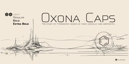 Oxona Caps Font Poster 11