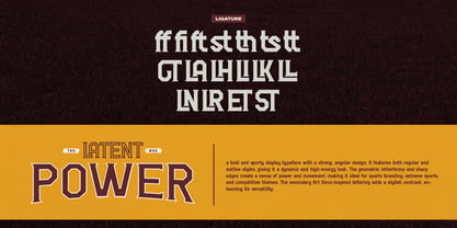 Latent Power Outline Font Poster 12
