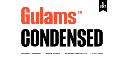 Gulams Condensed Font Poster 1