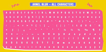 Arnel Blur Font Poster 6