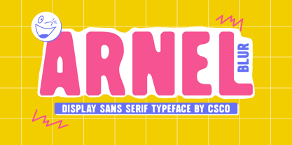 Arnel Blur Font Poster 1