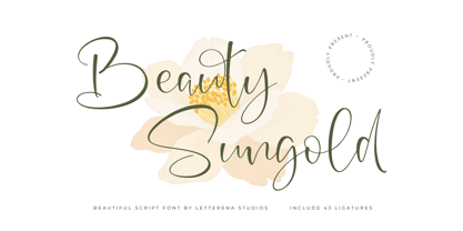 Beauty Sungold Font Poster 1