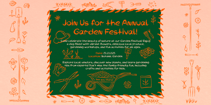 Garden Notes Font Poster 2