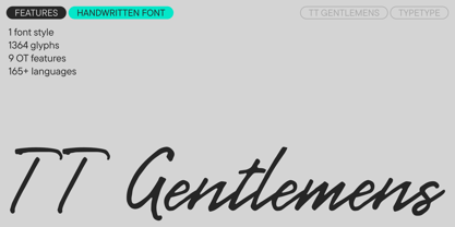 TT Gentlemens Font Poster 1