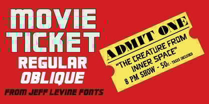 Movie Ticket JNL Font Poster 1